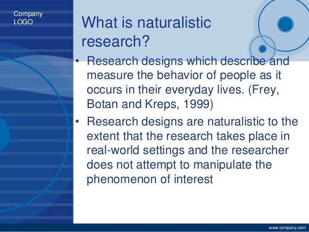 naturalistic approach in research