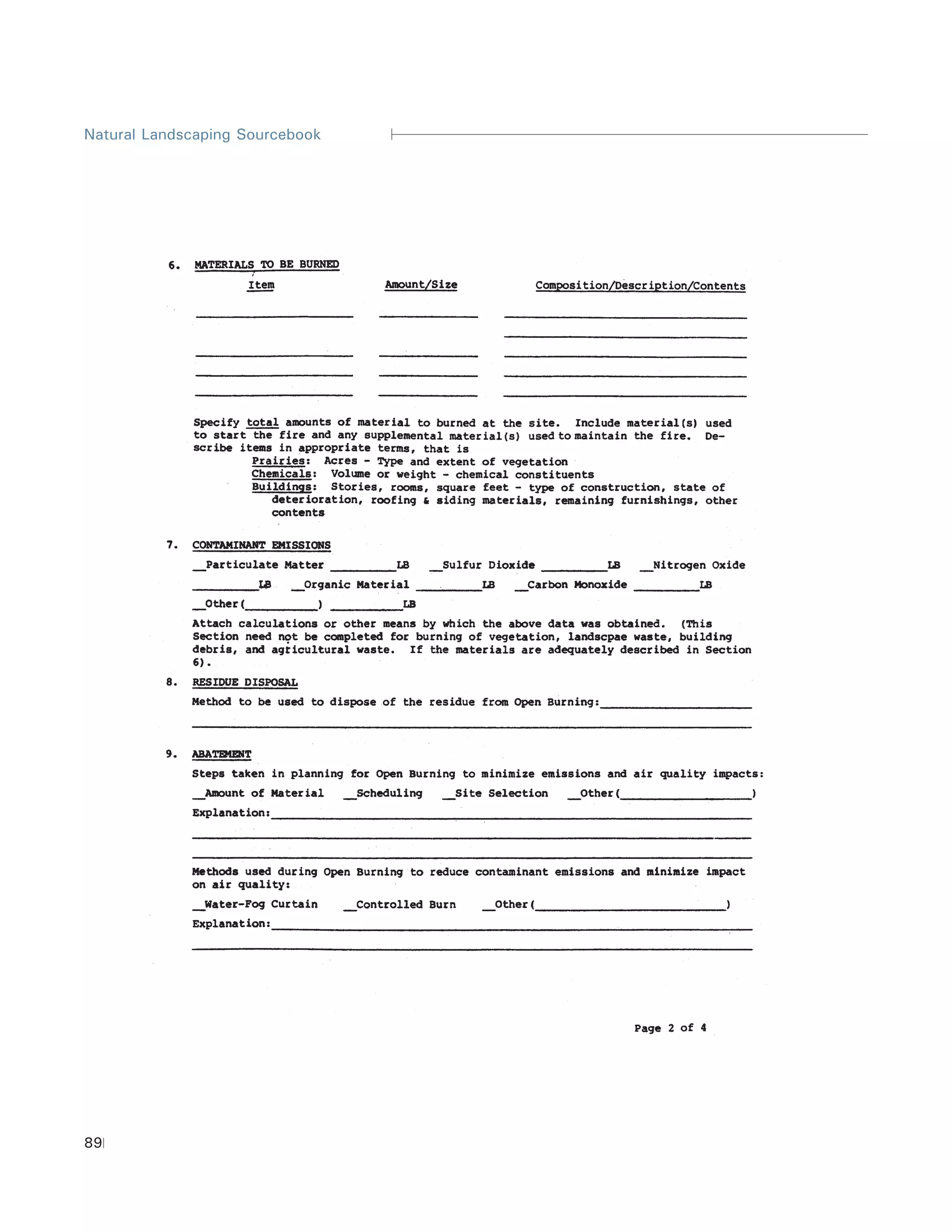Natural Landscaping Sourcebook




89
 