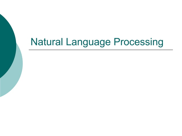 Natural Language Processing | PPT