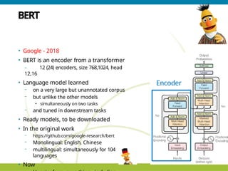 Natural Language Processing ELMo and BERT | PPTX
