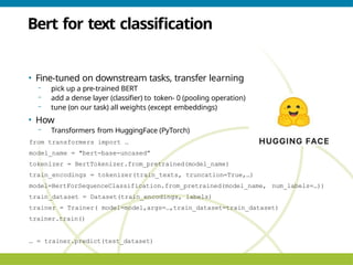 Natural Language Processing ELMo and BERT | PPTX