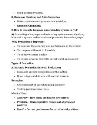 NLP Q&A Notes for _BTech_ Students _Guide | DOCX