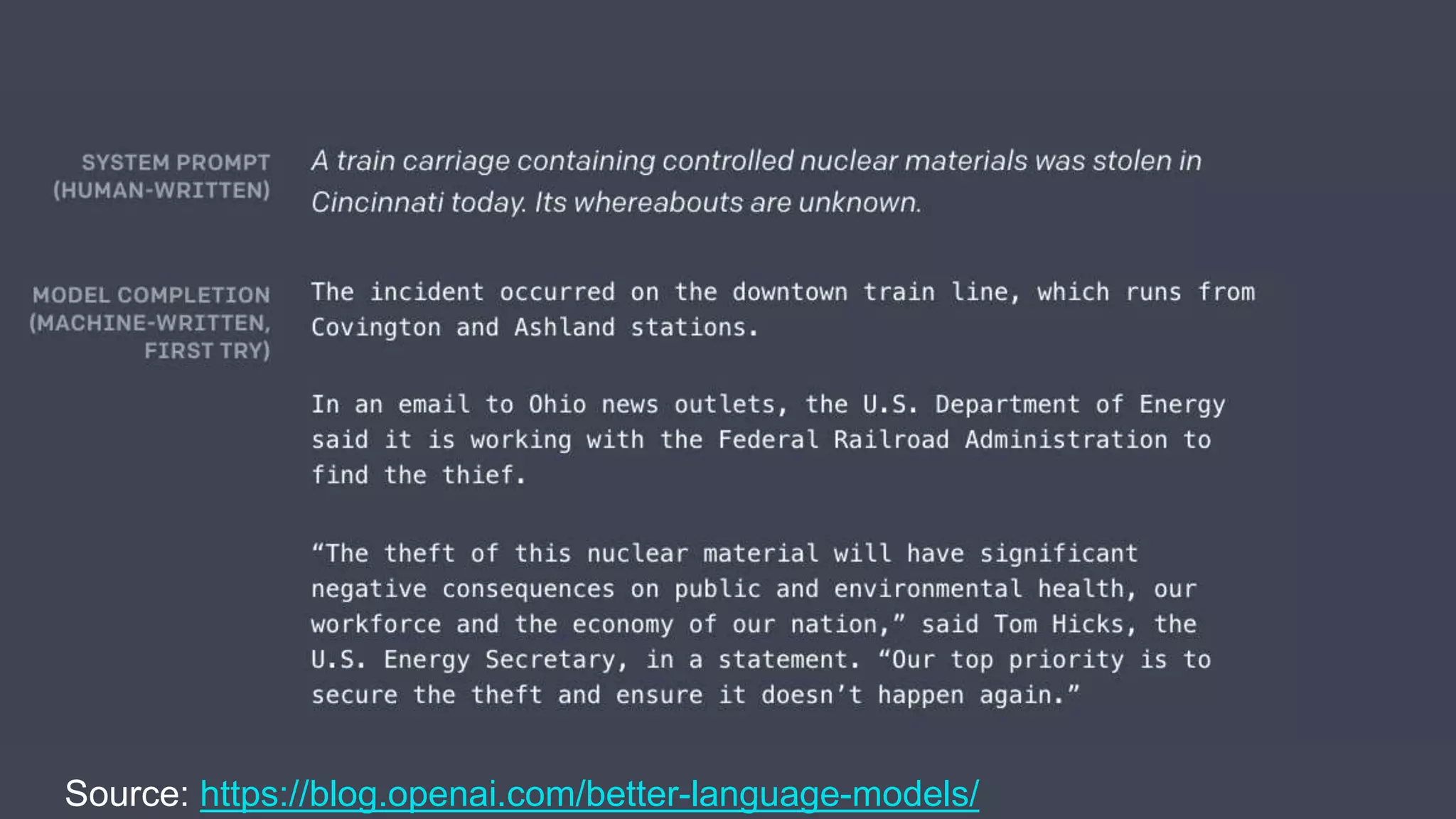 Source: https://blog.openai.com/better-language-models/
 