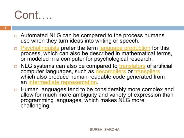 Natural language processing(AI) | PPT
