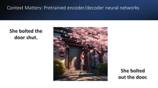 Context Matters: Pretrained encoder/decoder neural networks
 