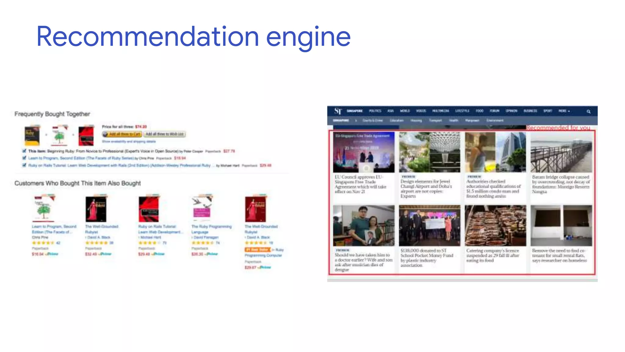 Recommendation engine
 