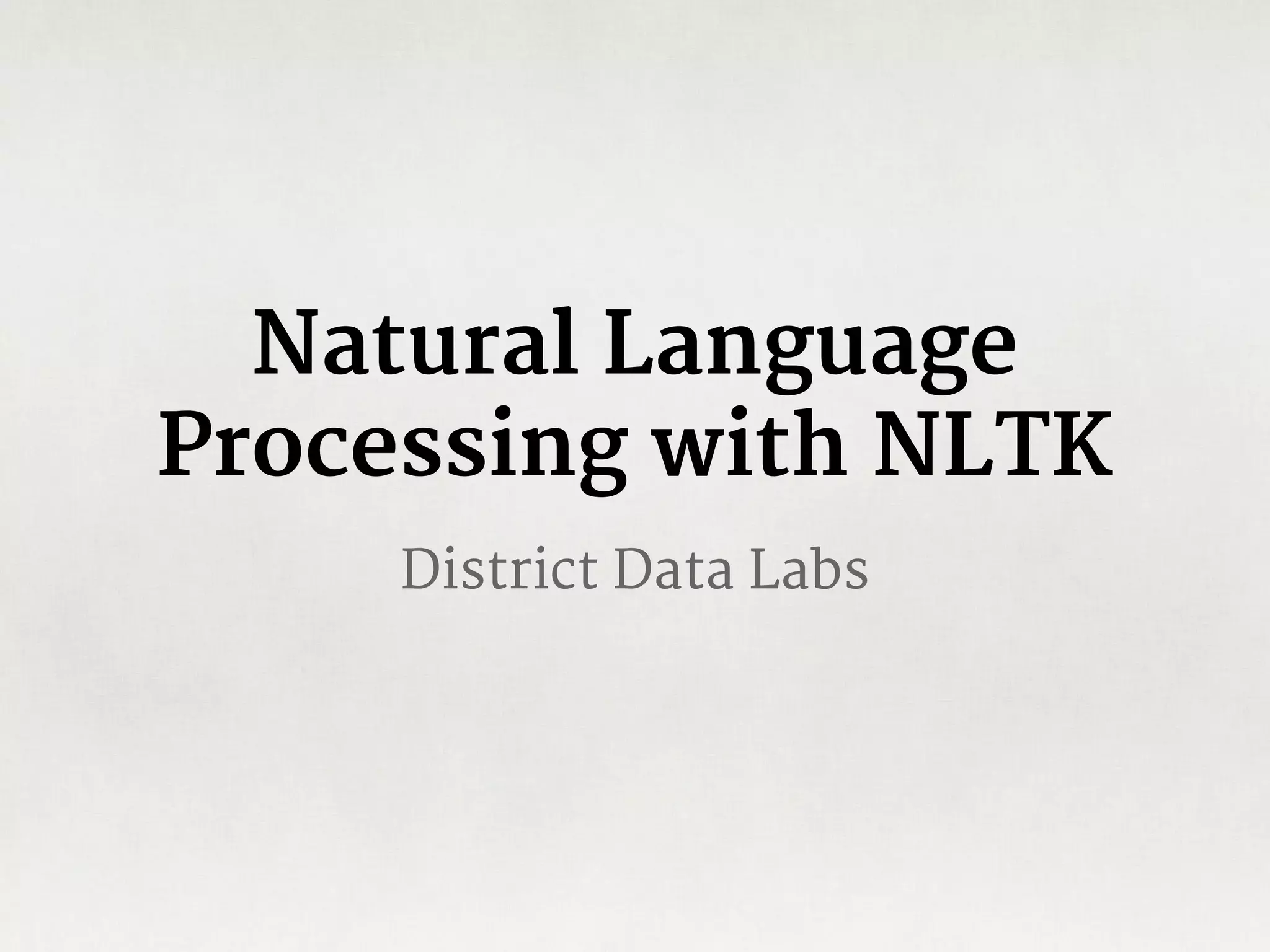 Natural Language Processing with Python | PDF