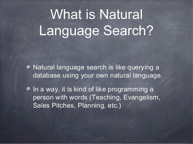 What Is Natural Language Search