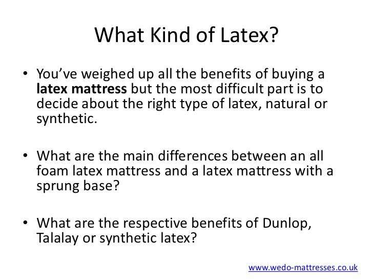Natural Vs Synthetic Latex Mattress 115