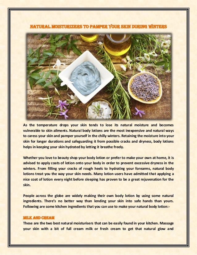 best natural moisturisers