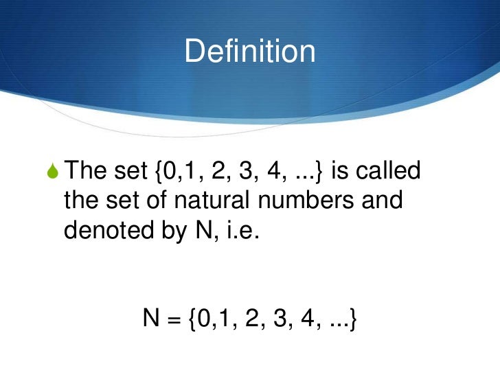 Natural numbers