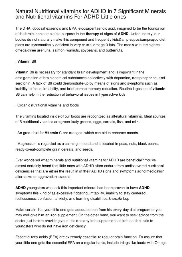 Vitamin N Deficiency Linked To Adhd >> Natural Nutritional Vitamins For Adhd In 7 Significant Minerals And N Vitamin N Deficiency Linked To Adhd >> Natural Nutritional Vitamins For Adhd In 7 Significant Minerals And N