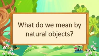 What do we mean by
natural objects?
 