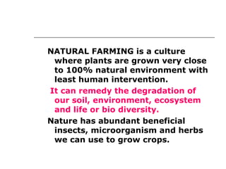Natural organic and biological farming A Lecture By Mr Allah Dad Khan ...