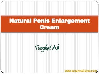 Natural Penis Enlargement
Cream
www.tongkataliplus.com
 