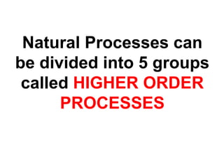 High Order Processes