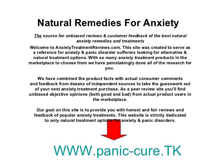 Natural remedy for anxiety