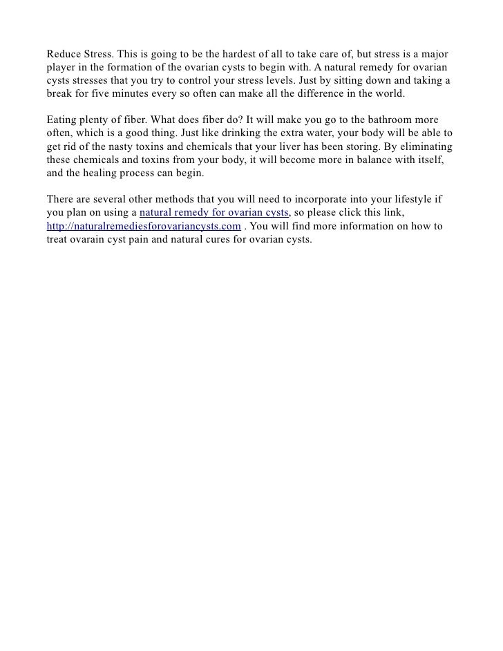 Natural remedy for ovarian cysts 5 tips to help relieve the pain of ovarian cyst