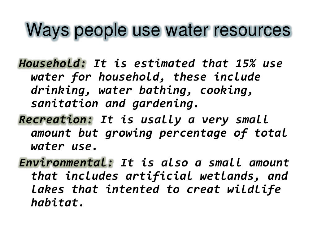 Use Natural Resources In A Sentence