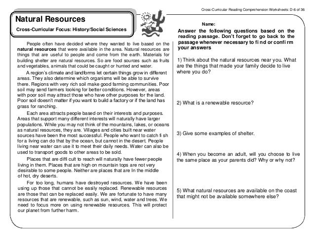 Natural Resources Cross Curricular Focus History Social Sciences Natural Resources Cross Curricular Focus History Social Sciences