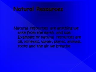 Natural resources | PPTX