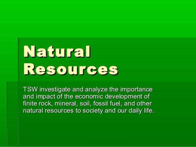 Our Finite Mineral Resources