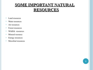 Natural resources and types of natural resources | PPT