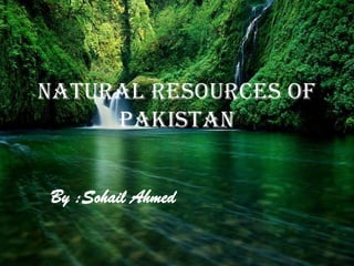 By :Sohail Ahmed
NATURAL RESOURCES OF
PAKISTAN
 
