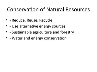 Conservation Typesa Comprehensive Overview of Natural Resources: Types, Importance, and ...