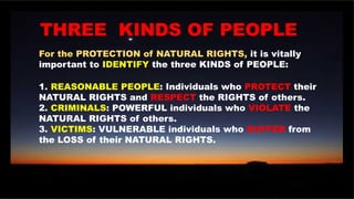 Not Natural Rights NATURAL RIGHTS ARE BIRTH RIGHTS PROTECT THEM | PPTX