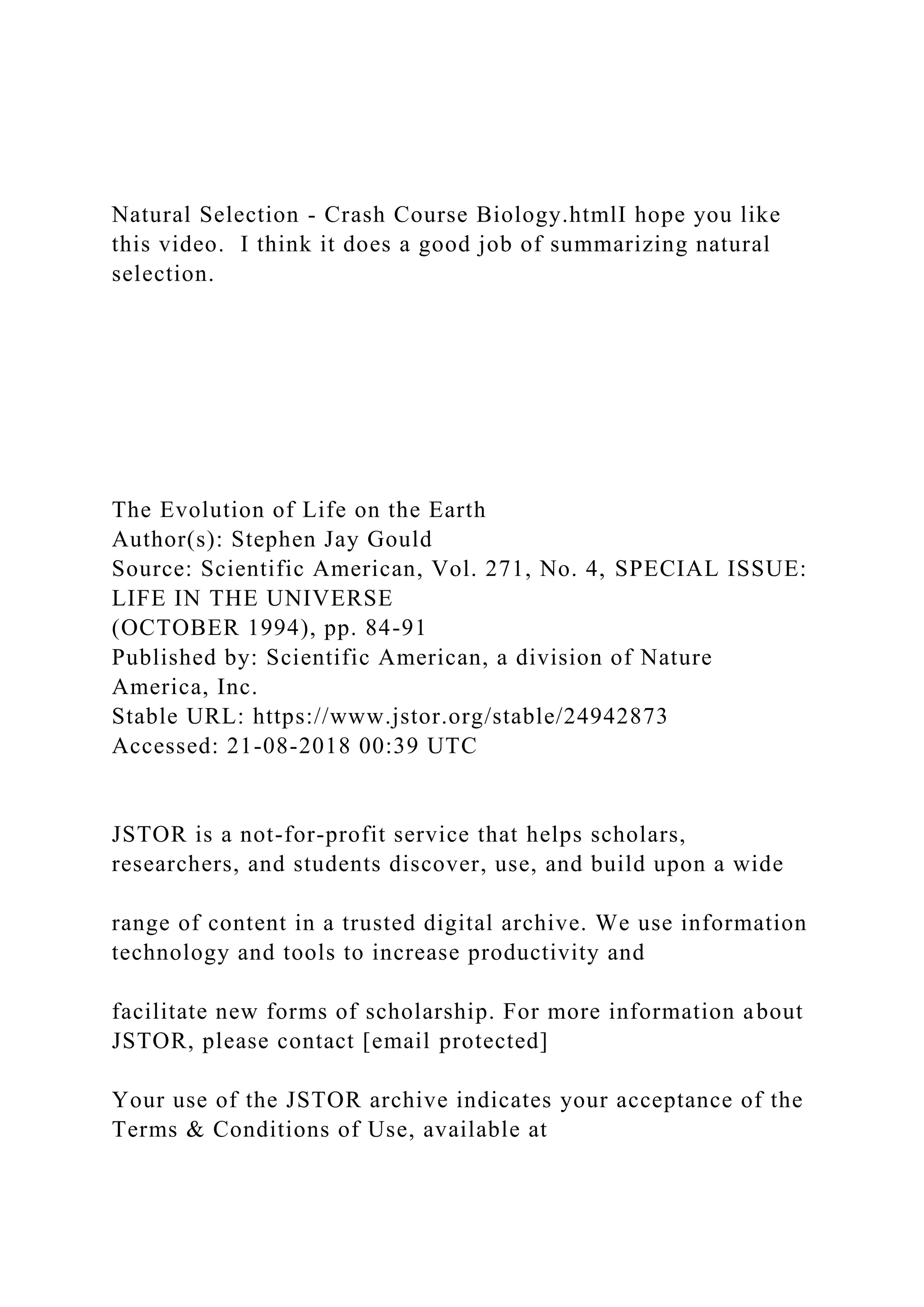 Natural Selection Crash Course Biology.htmlI hope you like thi.docx