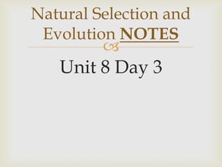 Natural selection ppt notes | PPT