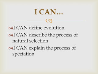 Natural selection ppt notes | PPTX