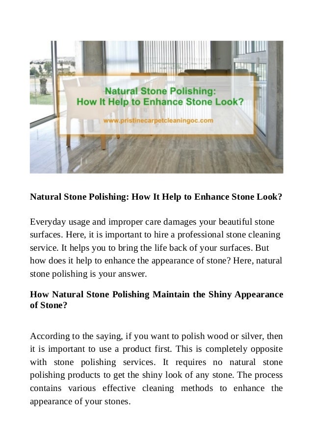 Natural Stone Polishing How It Help To Enhance Stone Look