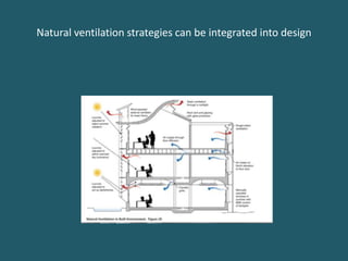 Natural ventilation strategies can be integrated into design
 