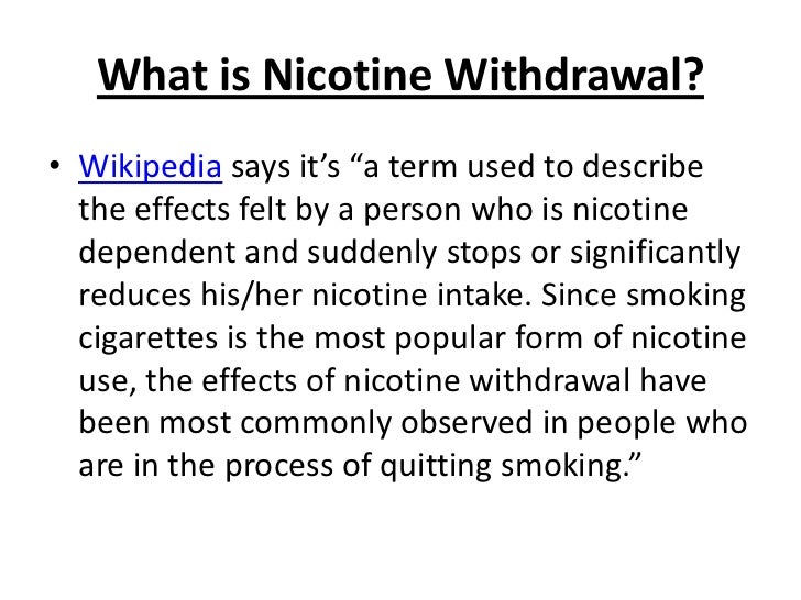 3 What Is Nicotine Withdrawal