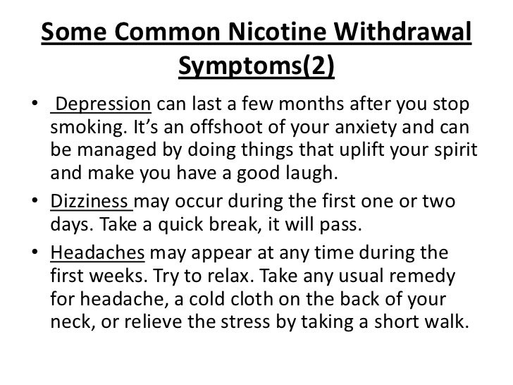 7 Some Common Nicotine Withdrawal