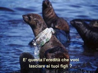 E’ questa l’eredità che vuoi
   lasciare ai tuoi figli ?
 
