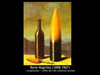 René Magritte (1898-1967)
« L'explication » (1954, 80 x 60, collection privée)
 
