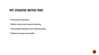 Exploring the Nature, Functions, and Importance of Literature in ...