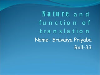 Name- Sravaiya Priyaba Roll-33 