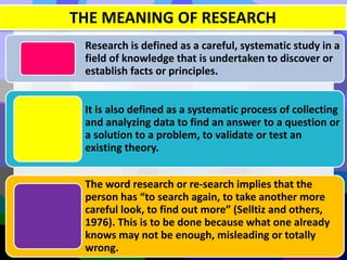 Nature and Functions of Research part 1 | PPTX