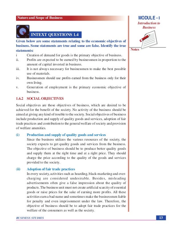nature and scope of business scope of business