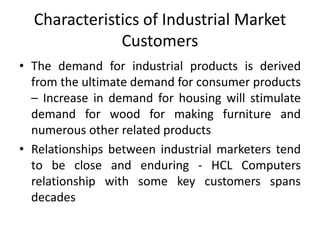 nature of industrial marketing