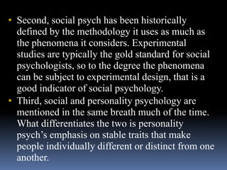 Nature and scope of social psychology lecture 2