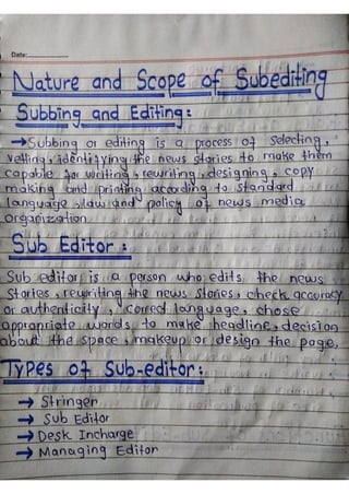Nature and scope of Subediting .pdf