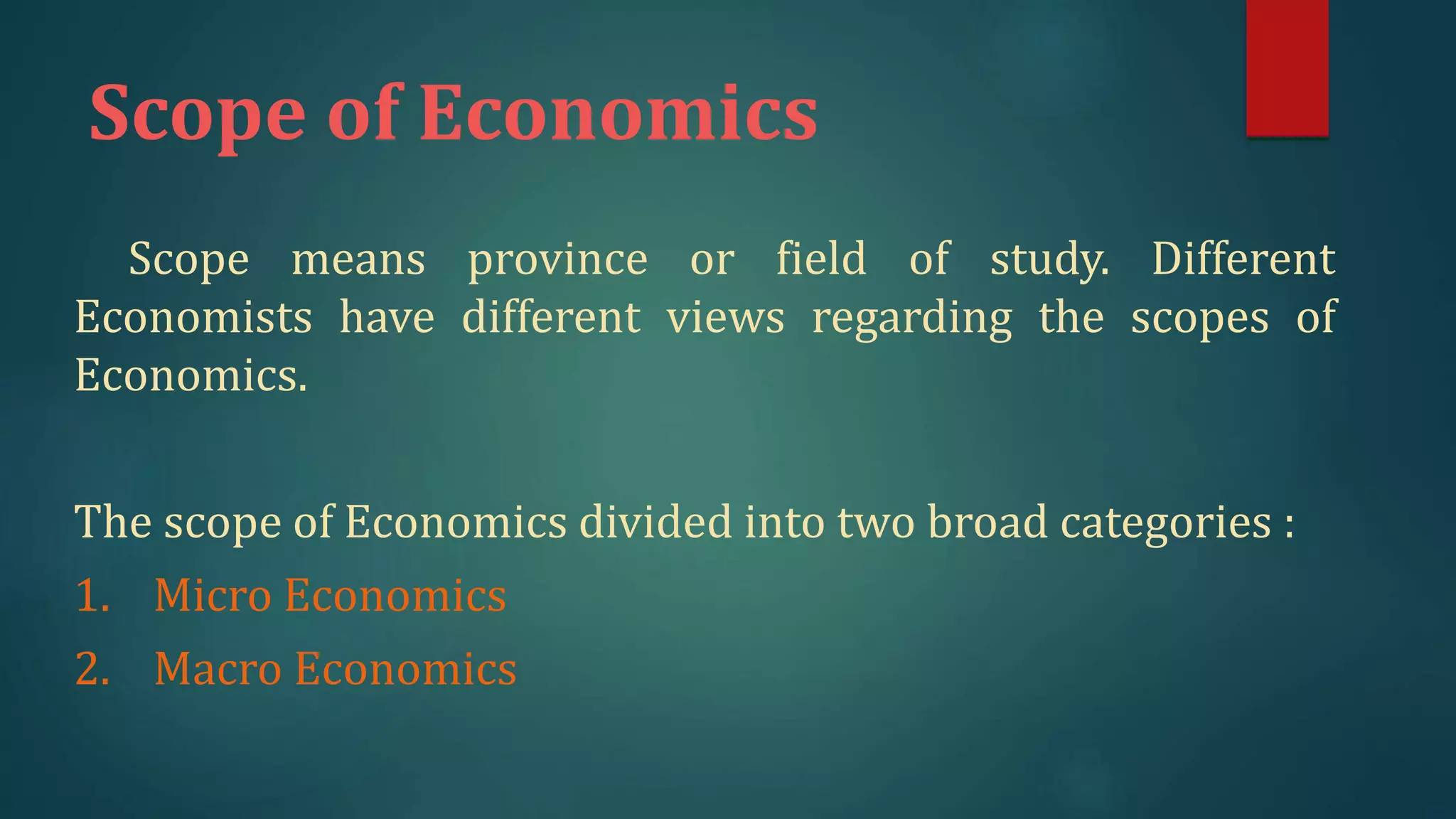 Nature and scopes of Economics PPT