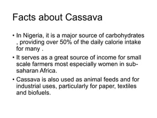 Nature Based Solution Approach Applied to a Cassava Value Chain | PPT