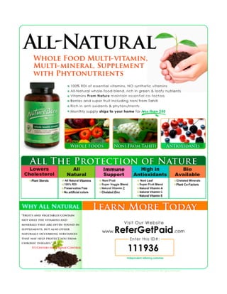 NatureBorn All-Natural Whole Food Multi-vitamin