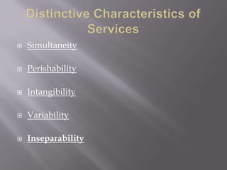 Nature, characteristics of services | PPTX